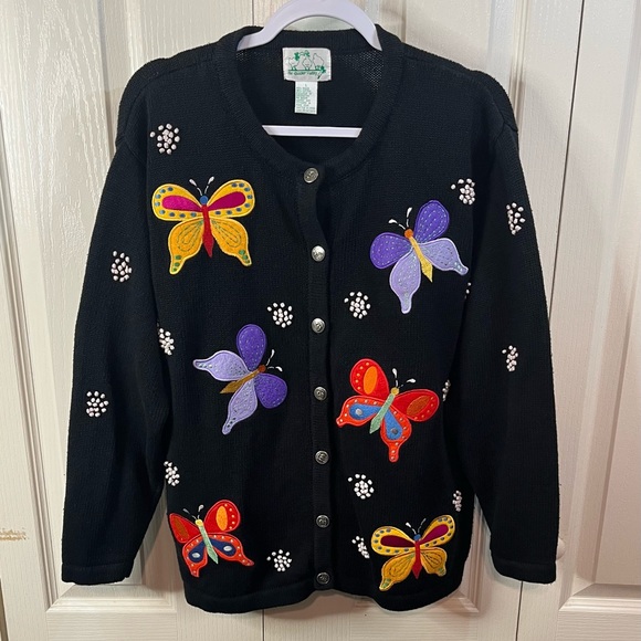 The Quacker Factory Butterfly Sweater - Picture 2 of 7